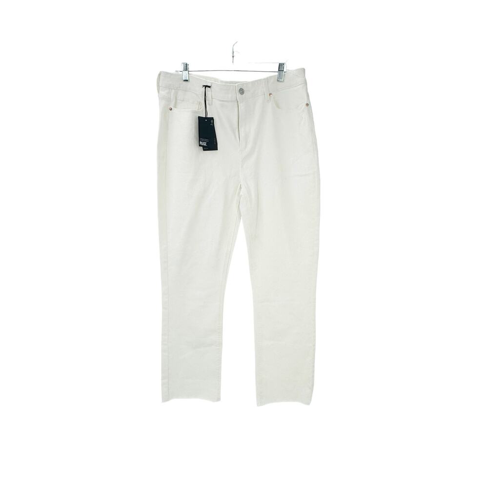 Paige Cindy High Rise Straight Leg Jeans Tonal Ecru White Size 33 NWT - Picture 6 of 12